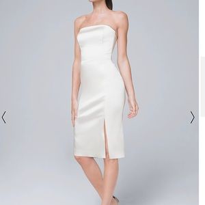 White House Black Market strapless satin dress